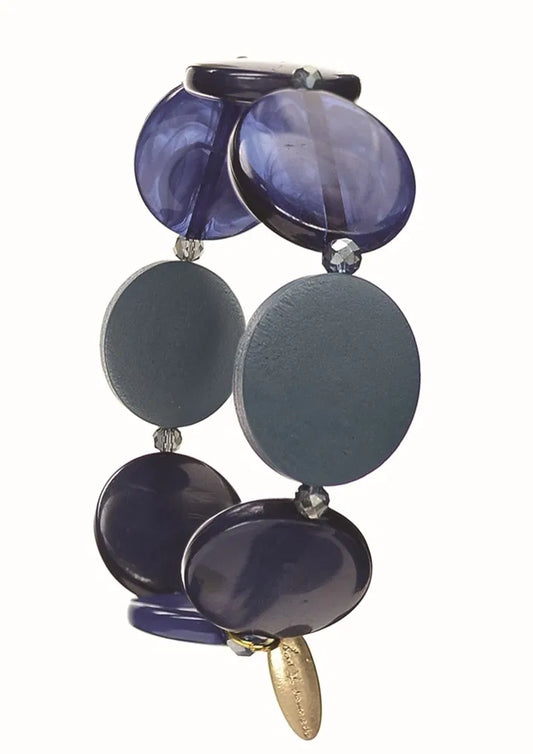 Disc x 8 - Elasticated - French Blue/Navy