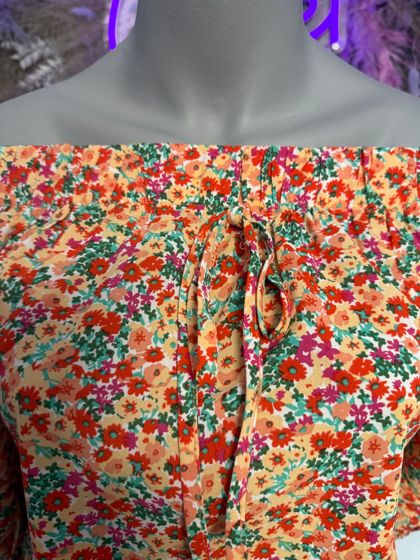 Debbie Ditsy Floral Bardot Top