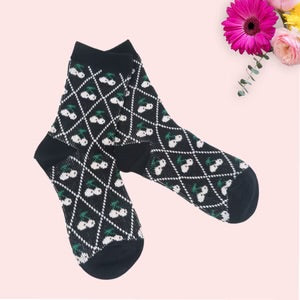 Cherry Pattern Socks