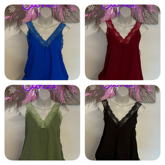 Elodie Italian Lace Vest Top
