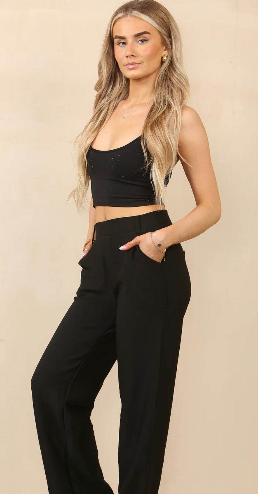 Glenda Relaxed Fit Scuba Trousers