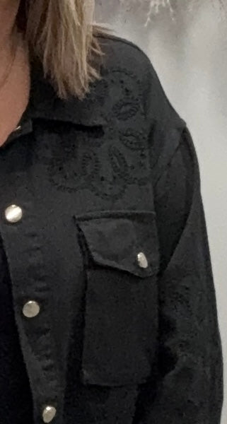 Broderie Anglaise Cotton Drill Jacket