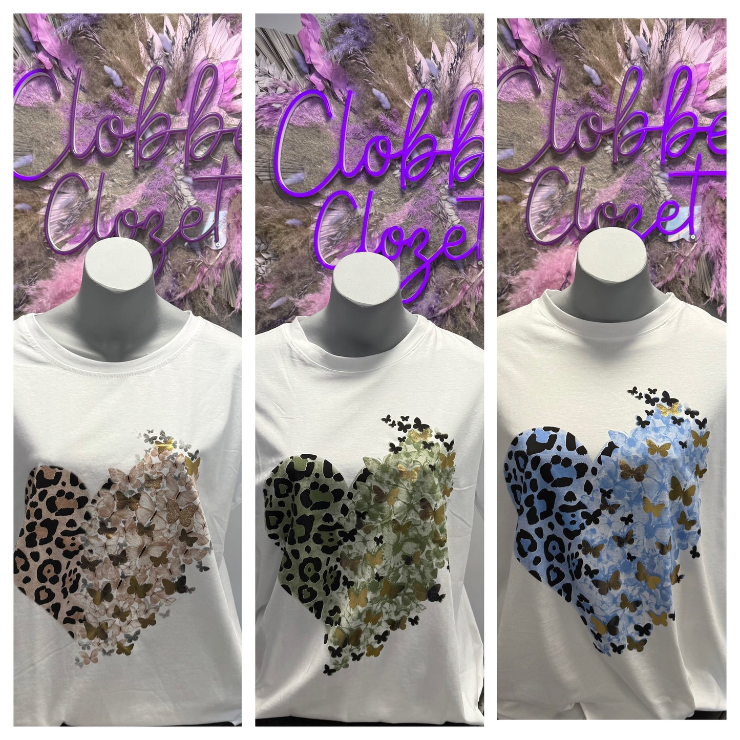 Leopard Butterfly Cotton T-Shirt Top