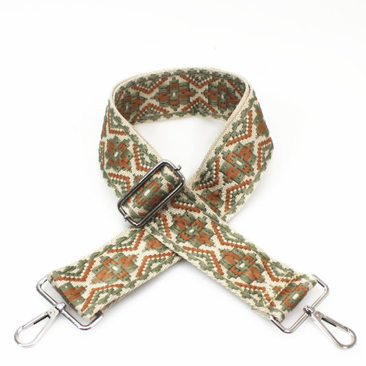 Canvas Strap - Khaki Aztec Print