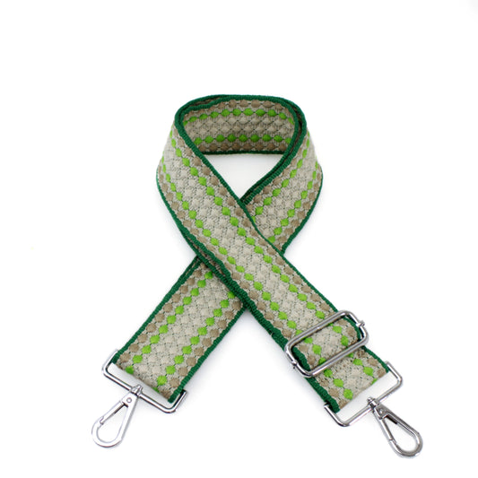 Canvas Strap - Lime Dots Print