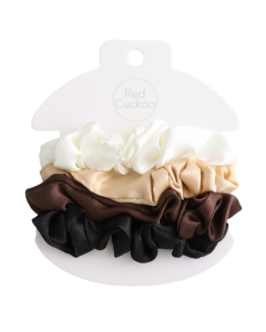 Scrunchies Pack Of 4 Cream Black