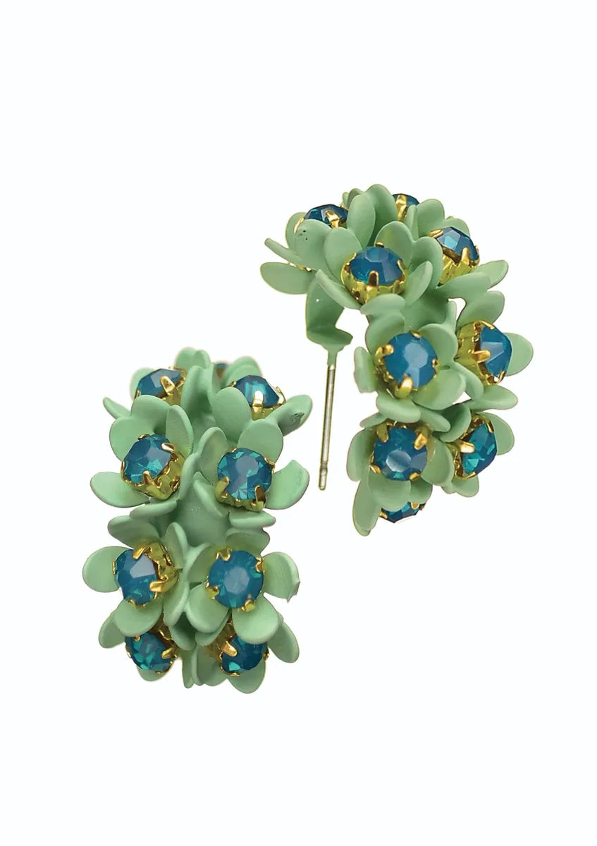 Vintage Style Demi Loop of Buds - Turquoise