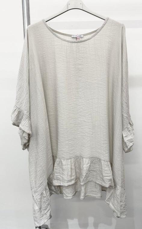 Plus Size Frill Hem Top