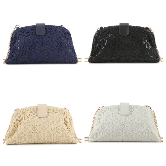 Lace Covered Clutch Bag