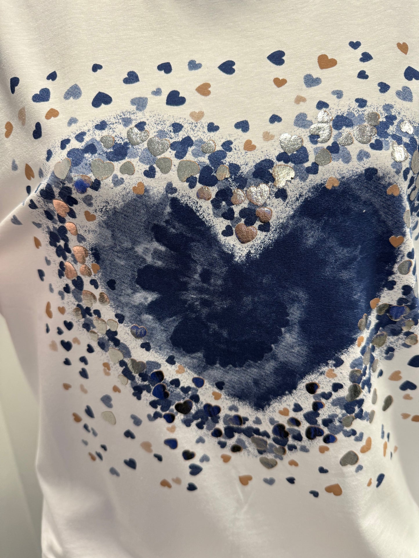 Tye Dye Heart Cotton T-Shirt Top