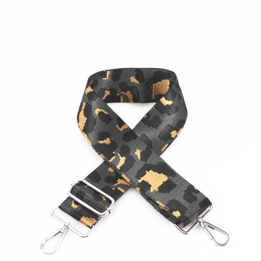 Canvas Strap - Grey Cheetah Print