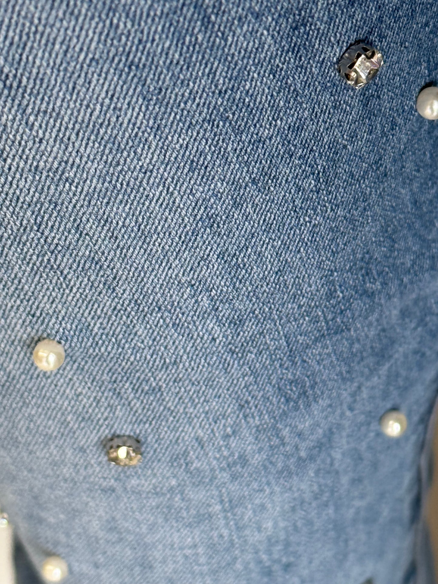 Pearl and Diamante Embellished Voggo Stretch Jeans