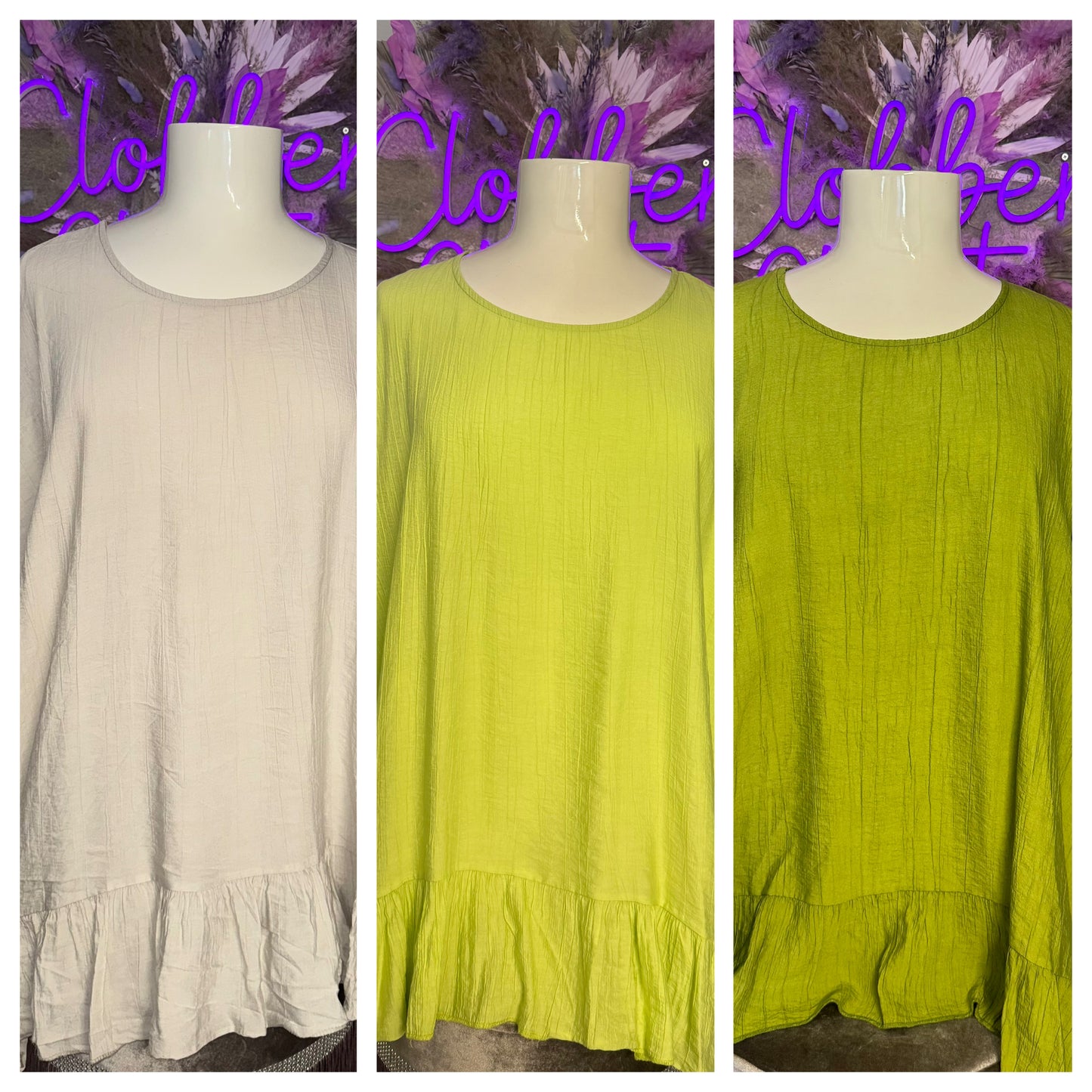 Plus Size Frill Hem Top