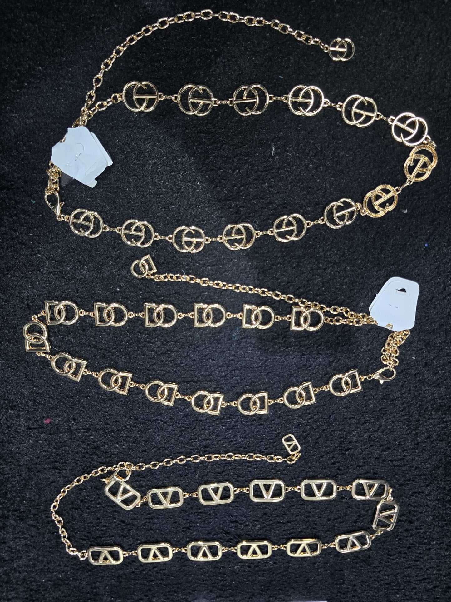 Gold Colour Chain Inspired Belts