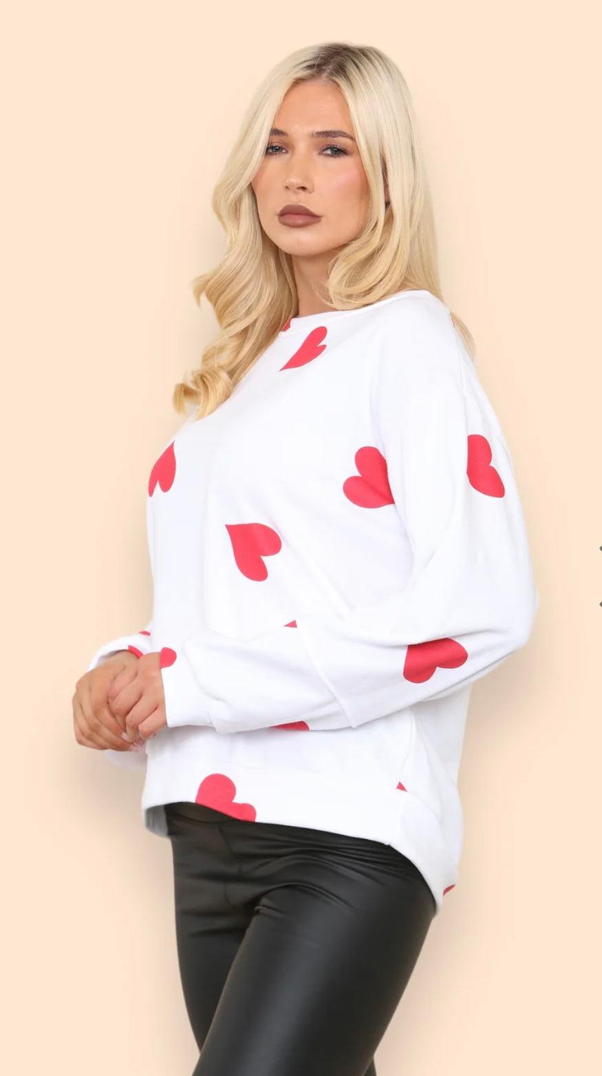 Hava - Multi Heart Print Sweatshirt