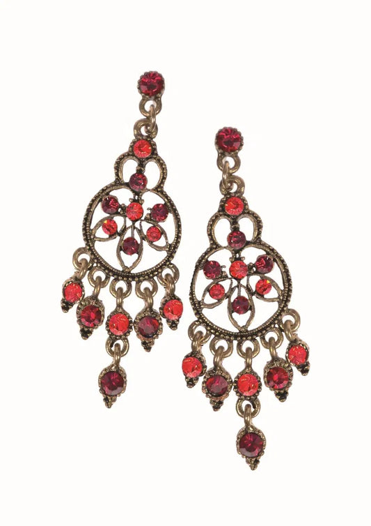 Boho Vintage Drops - Antique Gold / Wine