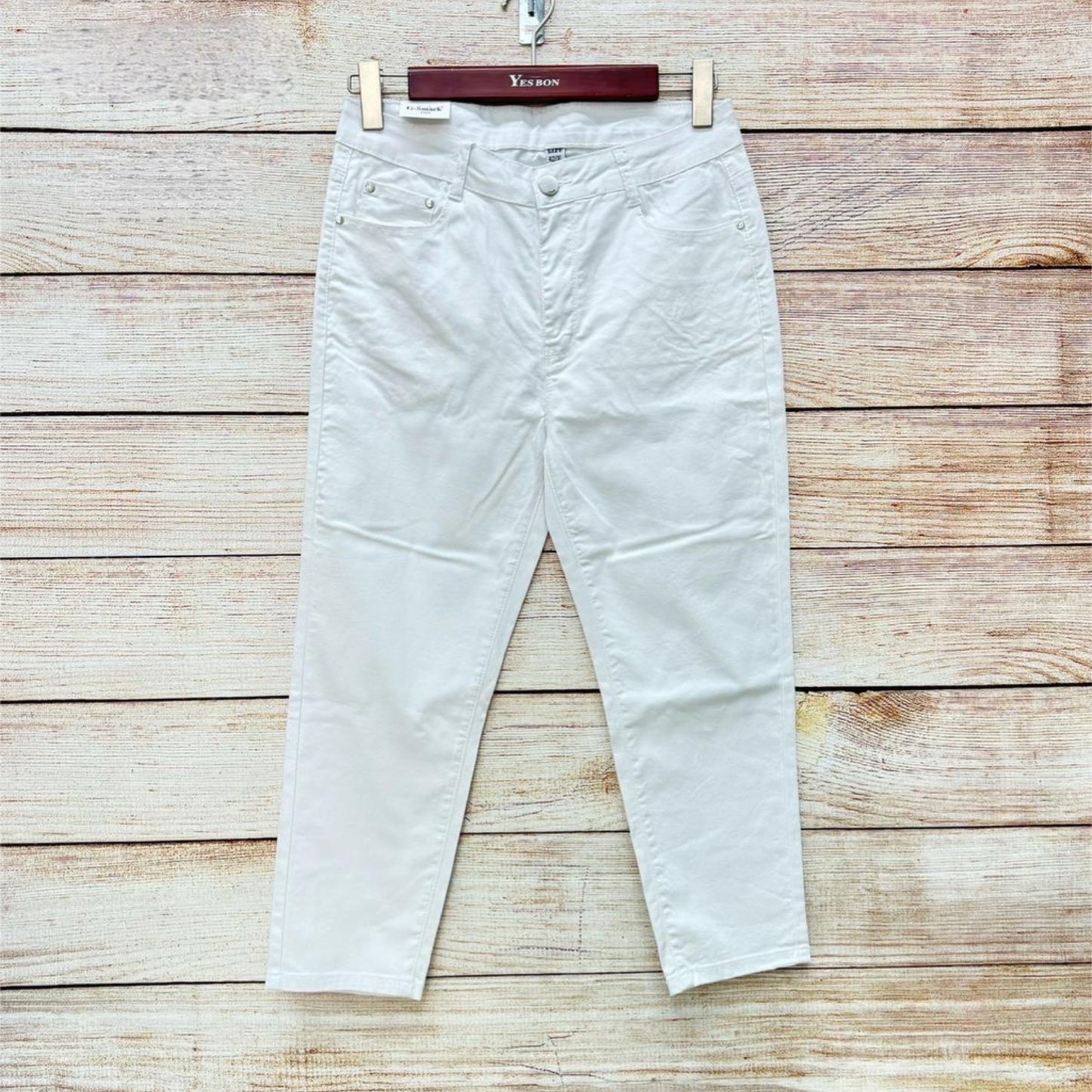 G-Smack White Stretch 3/4 Length Trousers