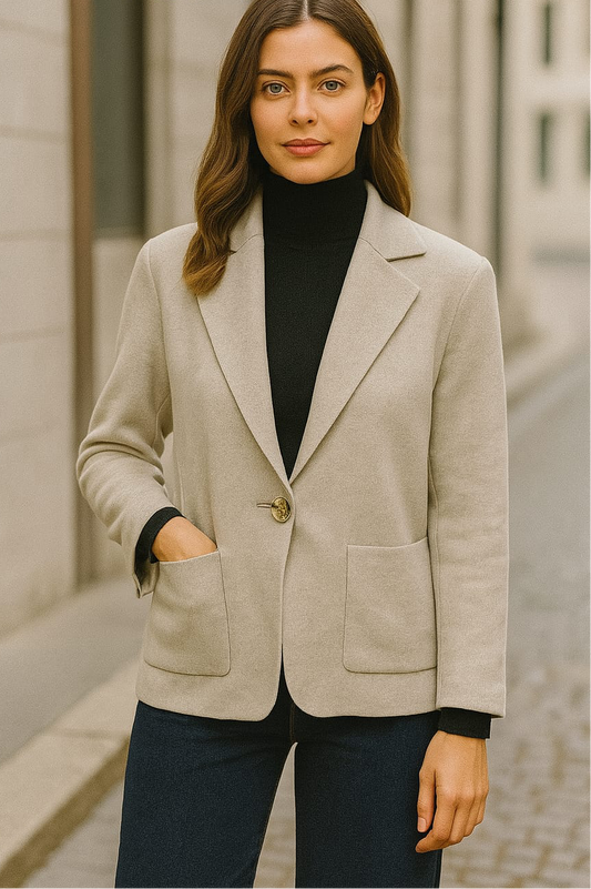 Gold Button Blazer Style Cardigan