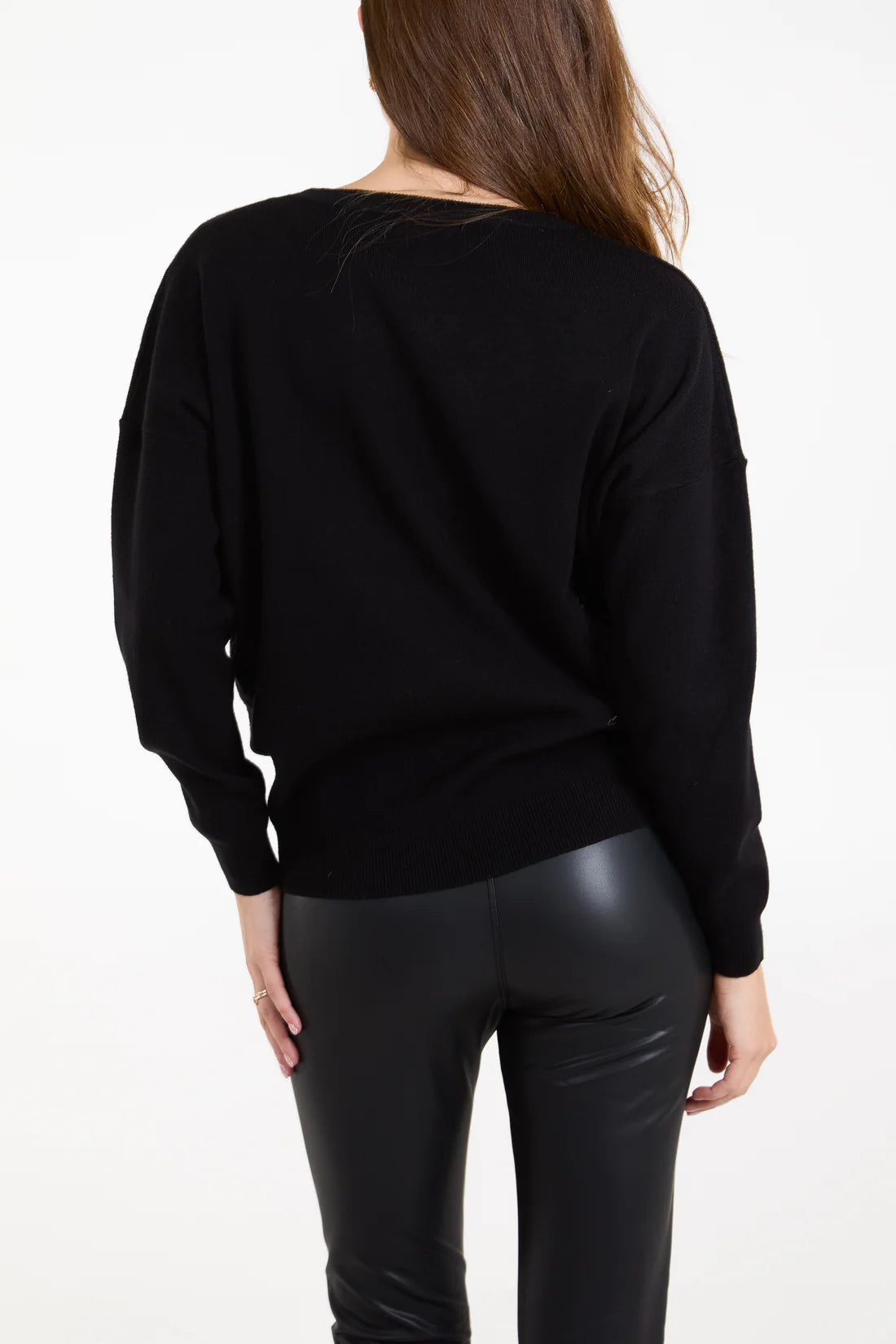 Black Jingle Bells Bauble Sequin Christmas Xmas Jumper