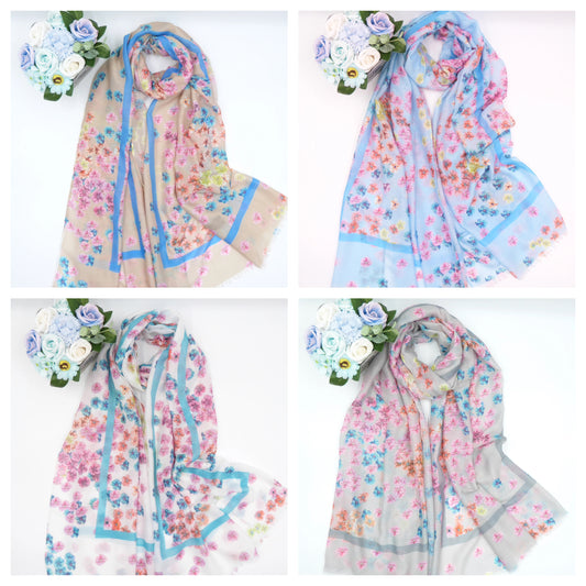 Daisy Flower Print Scarf