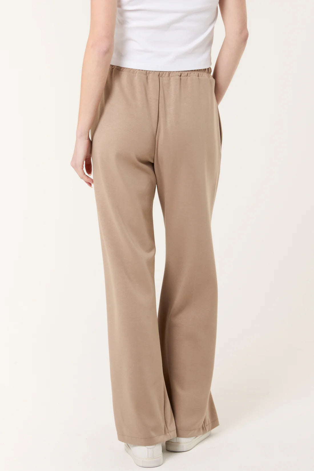 Drawstring Crease Front Sweat Trousers