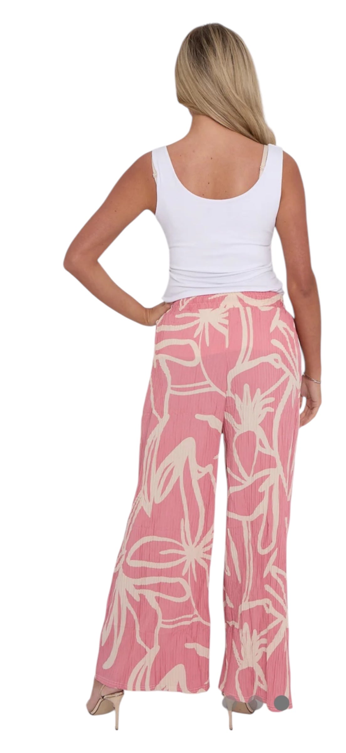 PLEATED PRINT TROUSER