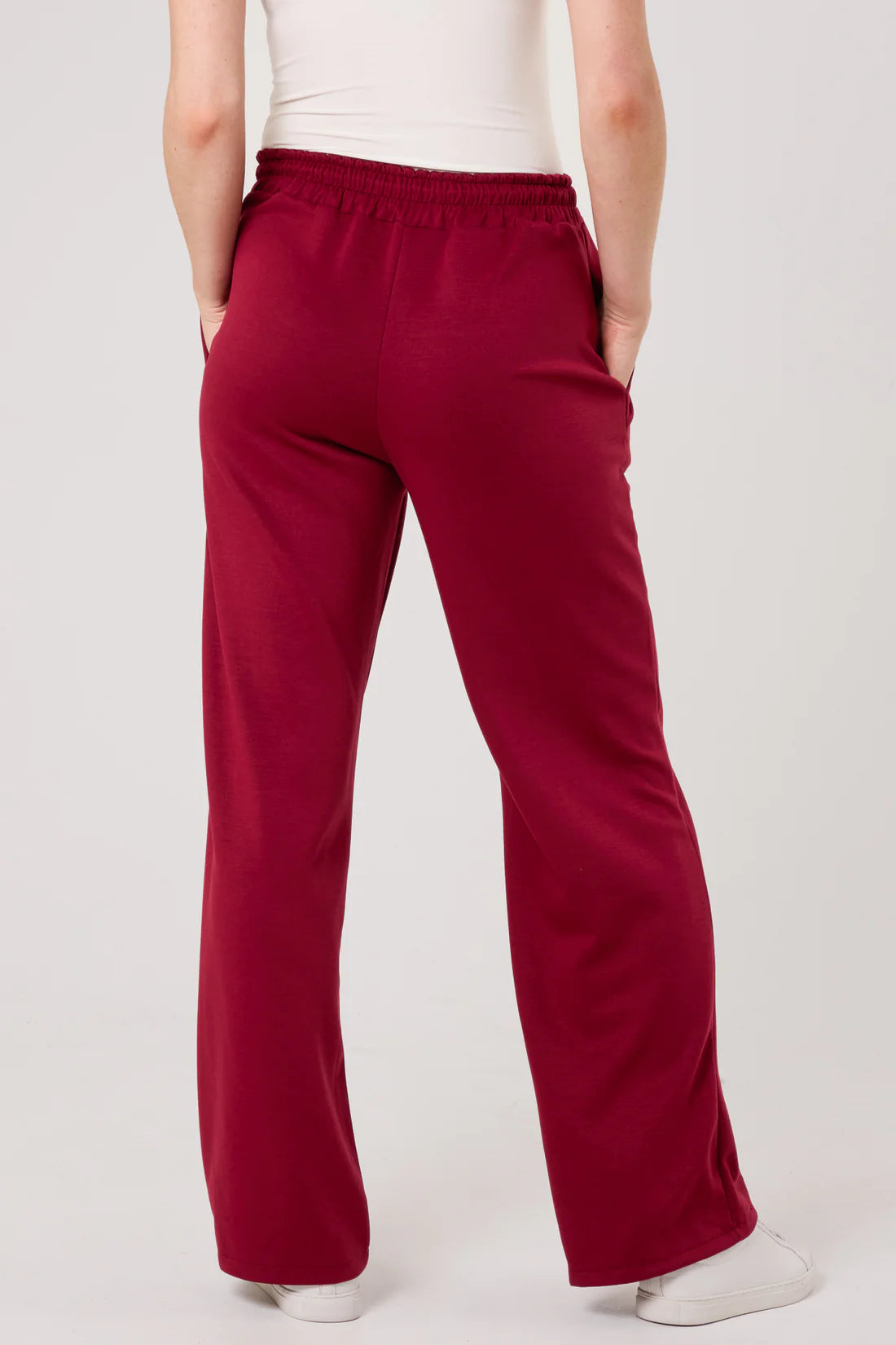 Drawstring Crease Front Sweat Trousers