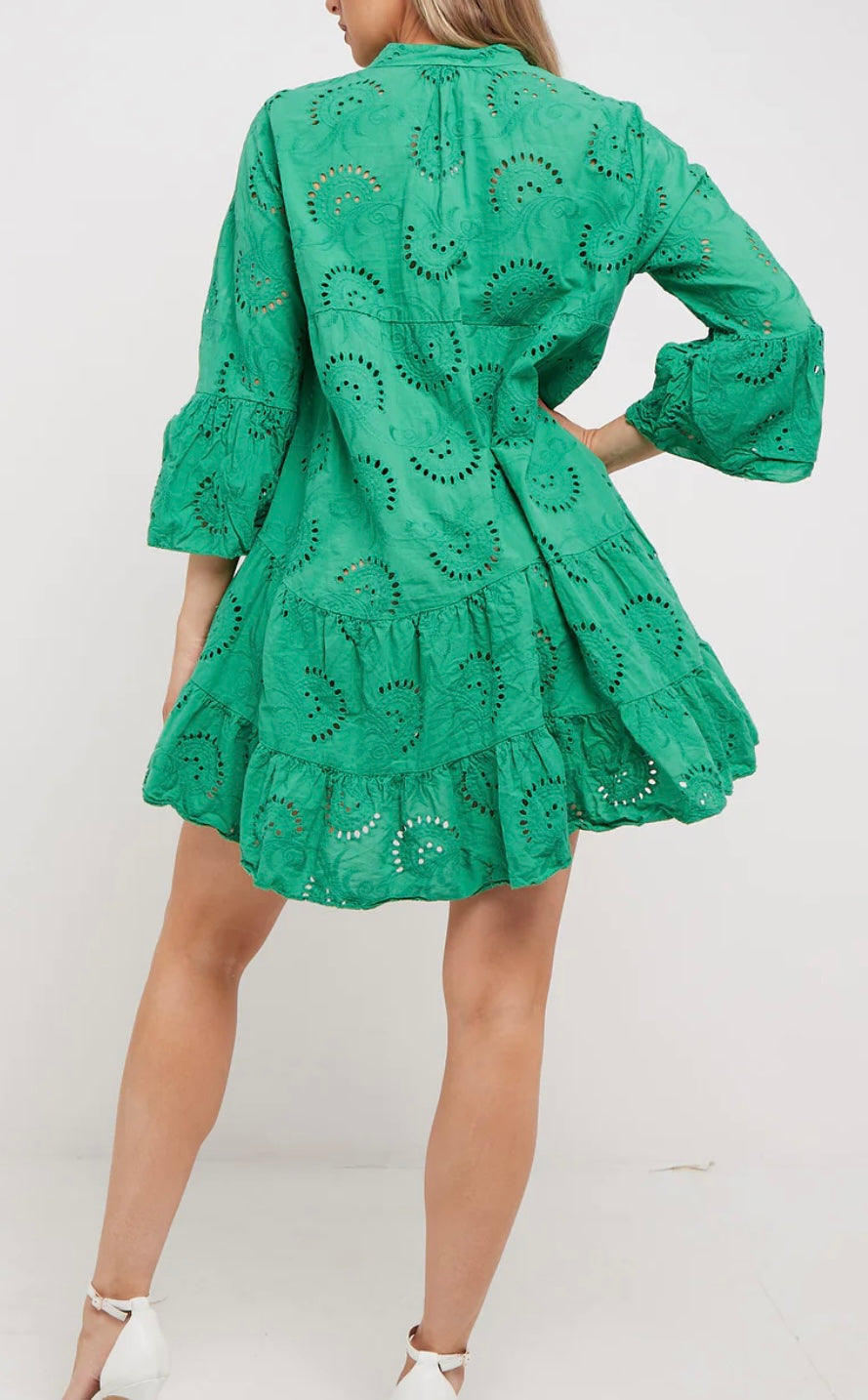 Simone Broderie Anglaise Mini Smock Dress