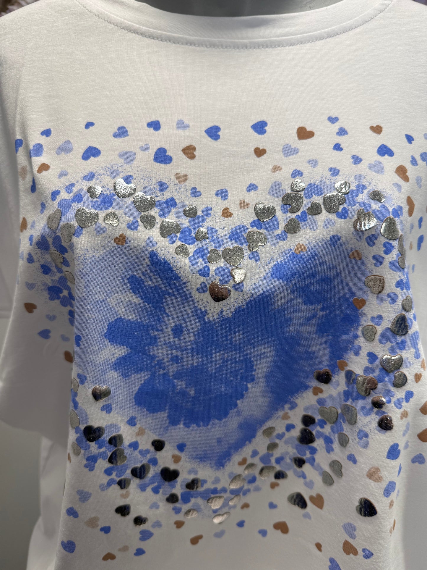 Tye Dye Heart Cotton T-Shirt Top