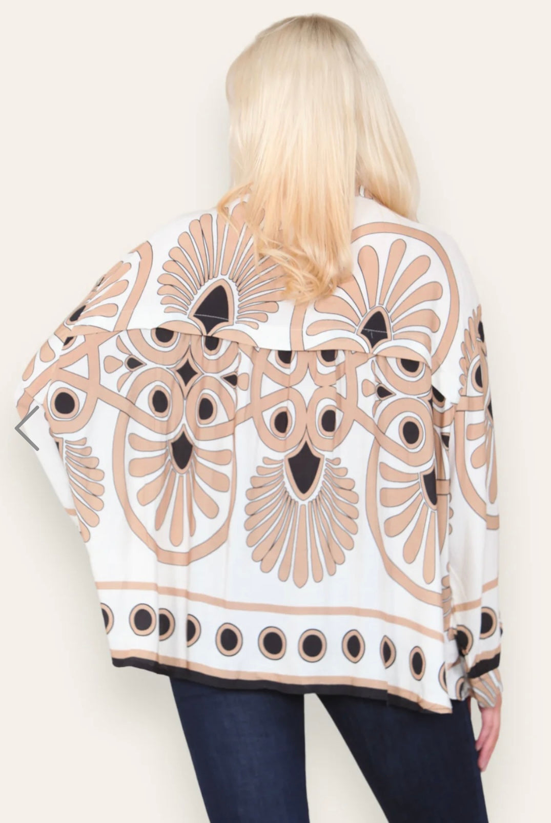 Lana - Italian Patterned Oversized Shirt