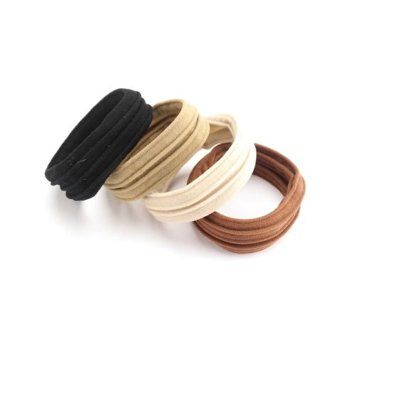 Natural Set Elastic Hair Ties Pack Of 4
