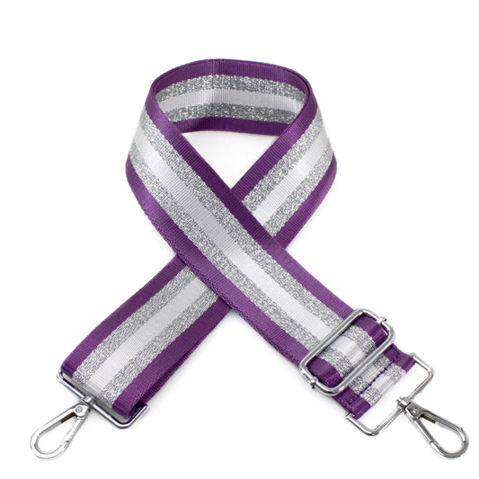 Canvas Strap - Purple Stripes Print