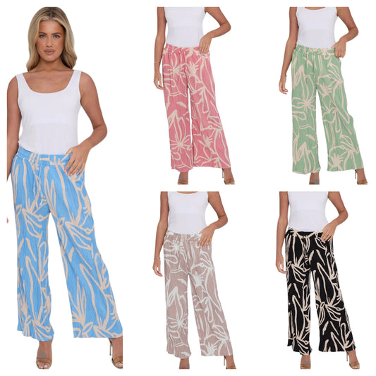 PLEATED PRINT TROUSER