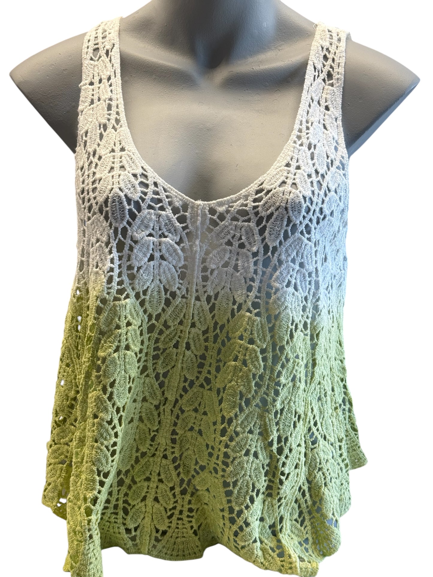 Harper Dip Dye Sleeveless Floral Crochet Top