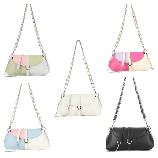 Small Shoulder Bag with Chain Detail Strap