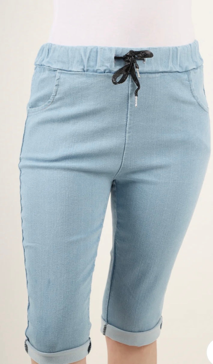 Italian Denim Look Stretch Magic Shorts