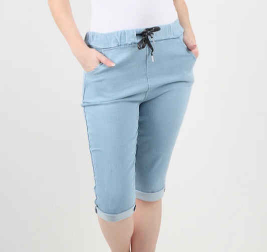 Italian Denim Look Stretch Magic Shorts