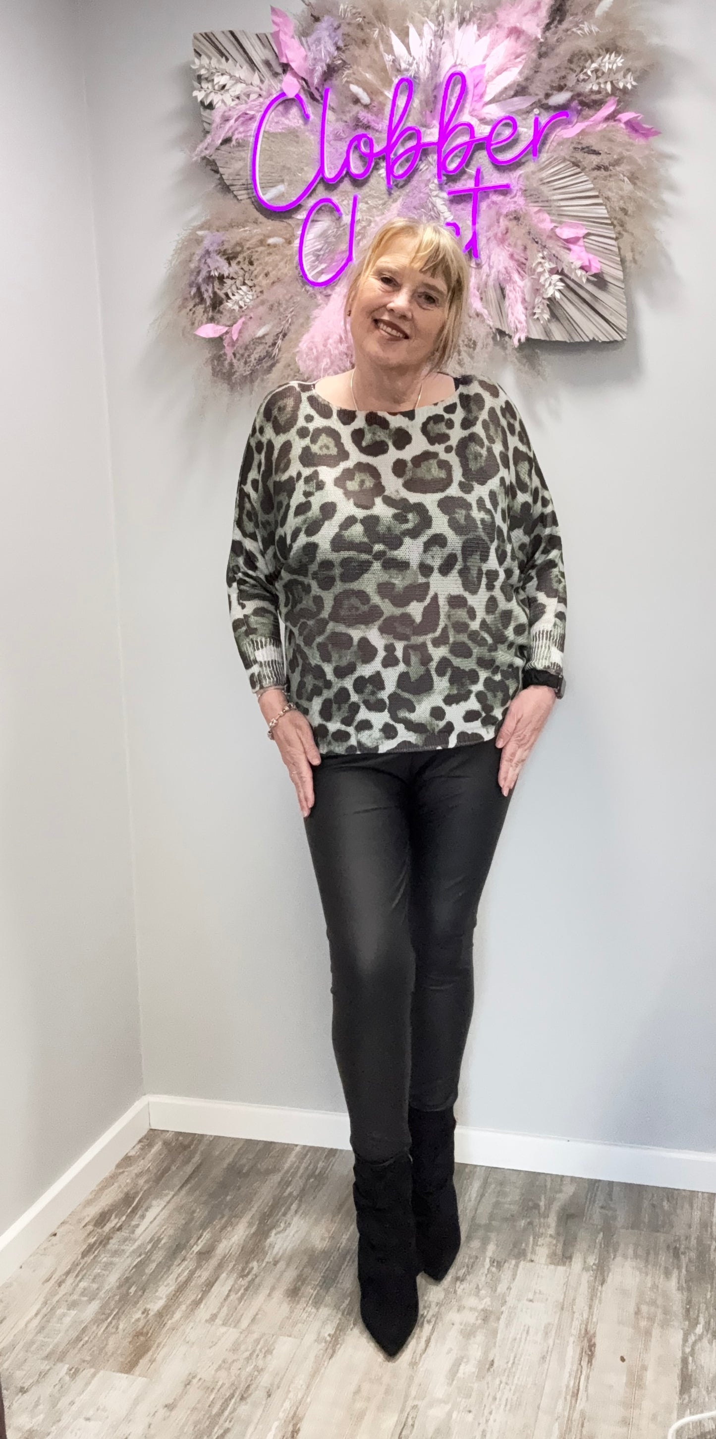 Giselle Leopard Fine Mesh Knit