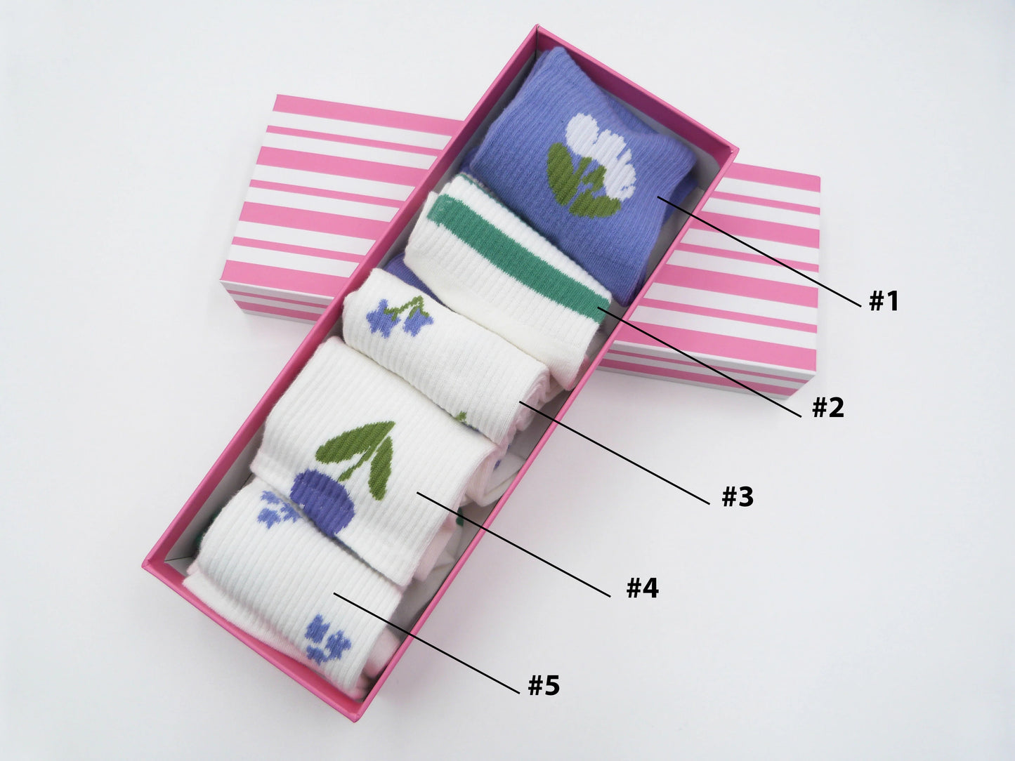Flower Print Socks - Style 1