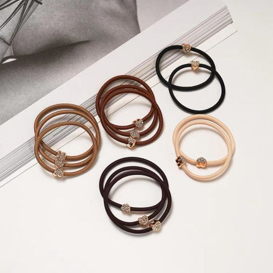 Heart Elastic Hair Ties Pack Of 15