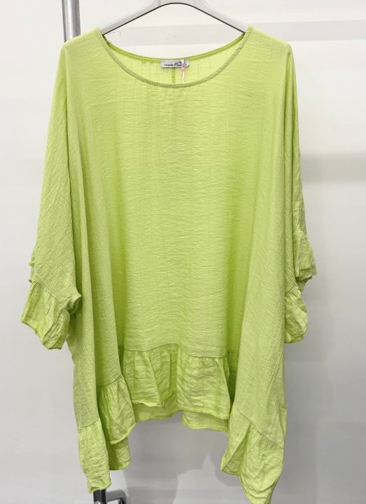 Plus Size Frill Hem Top
