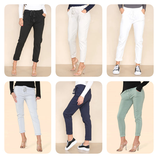Plain Bi-Stretch Magic Trousers