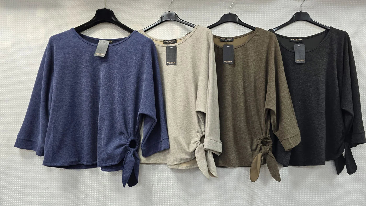 Ring Side Tie Jersey Fine knit