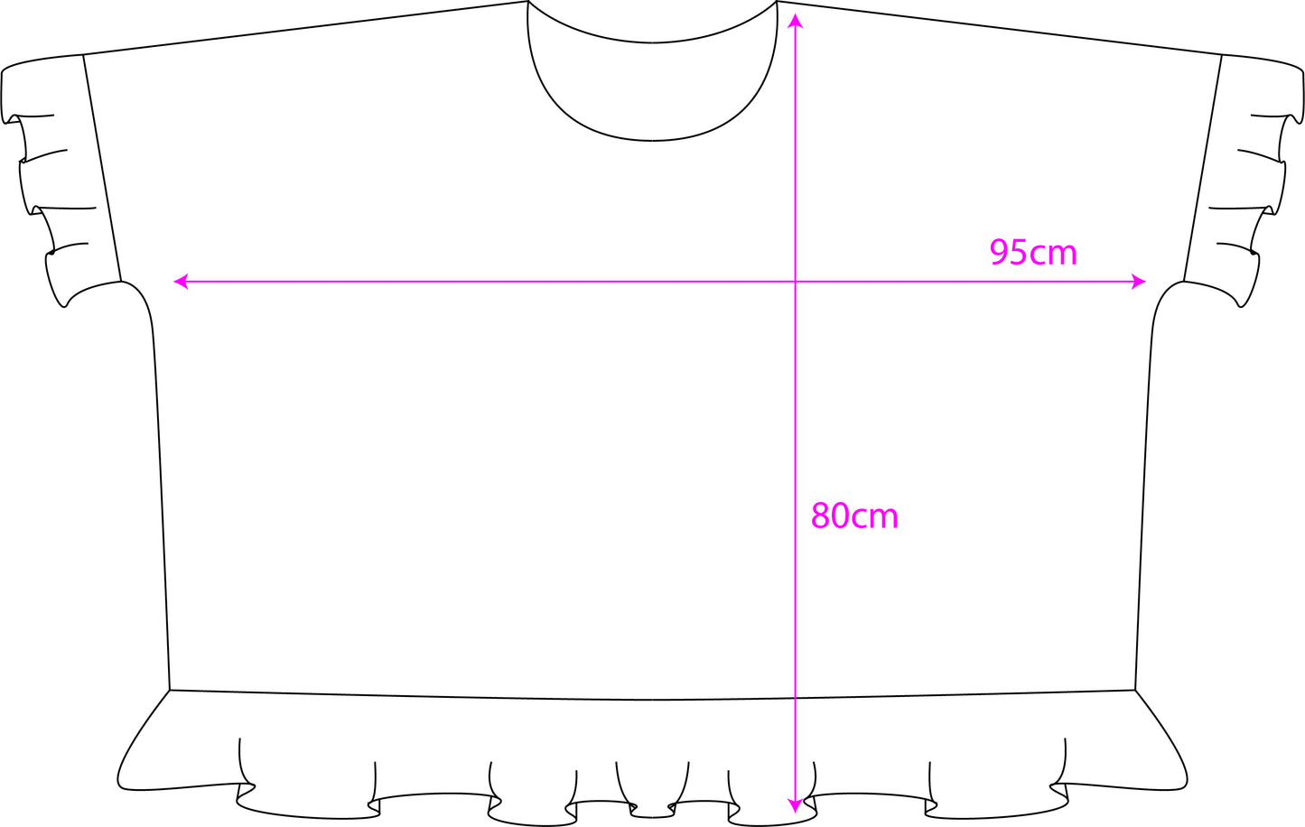 Plus Size Frill Hem Top