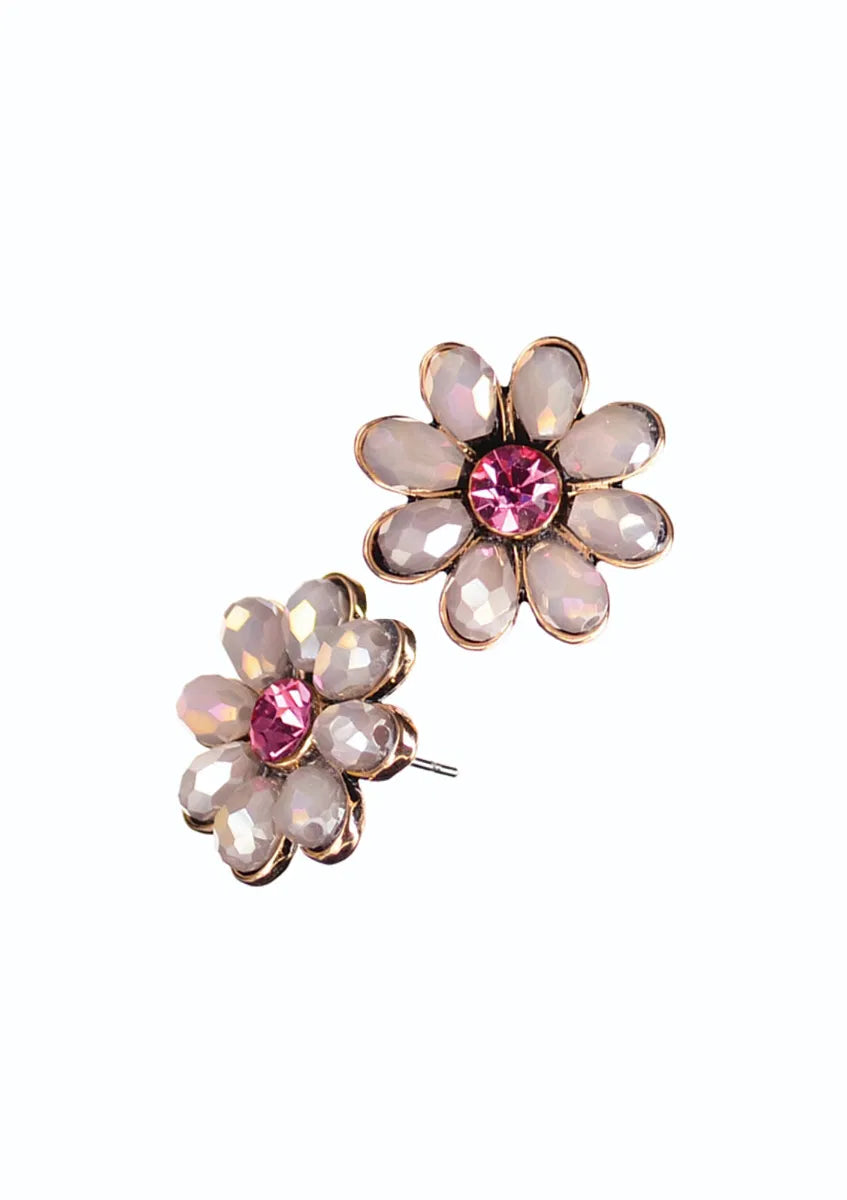 Daisy Maisy Studs - Cyclamen Opal / Fuchsia