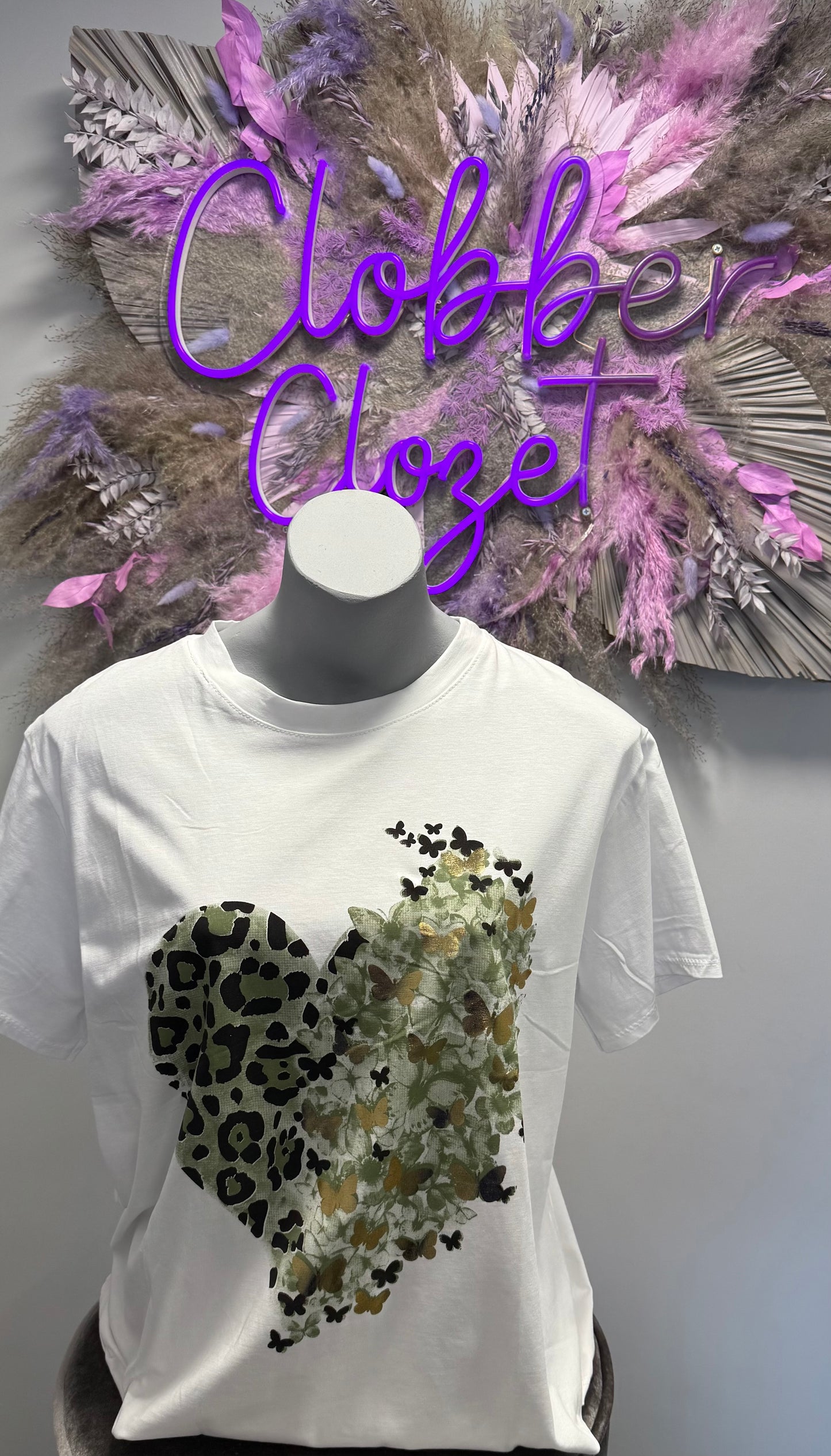 Leopard Butterfly Cotton T-Shirt Top