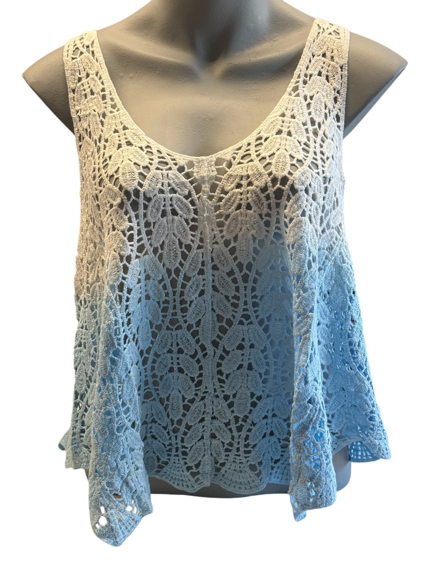 Harper Dip Dye Sleeveless Floral Crochet Top