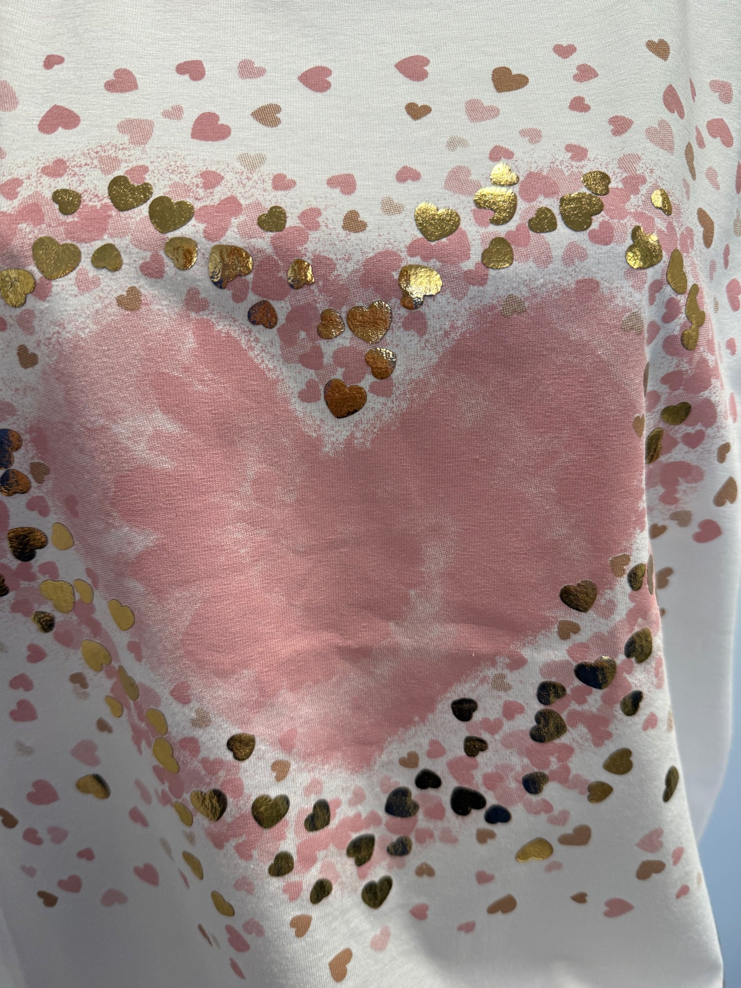 Tye Dye Heart Cotton T-Shirt Top
