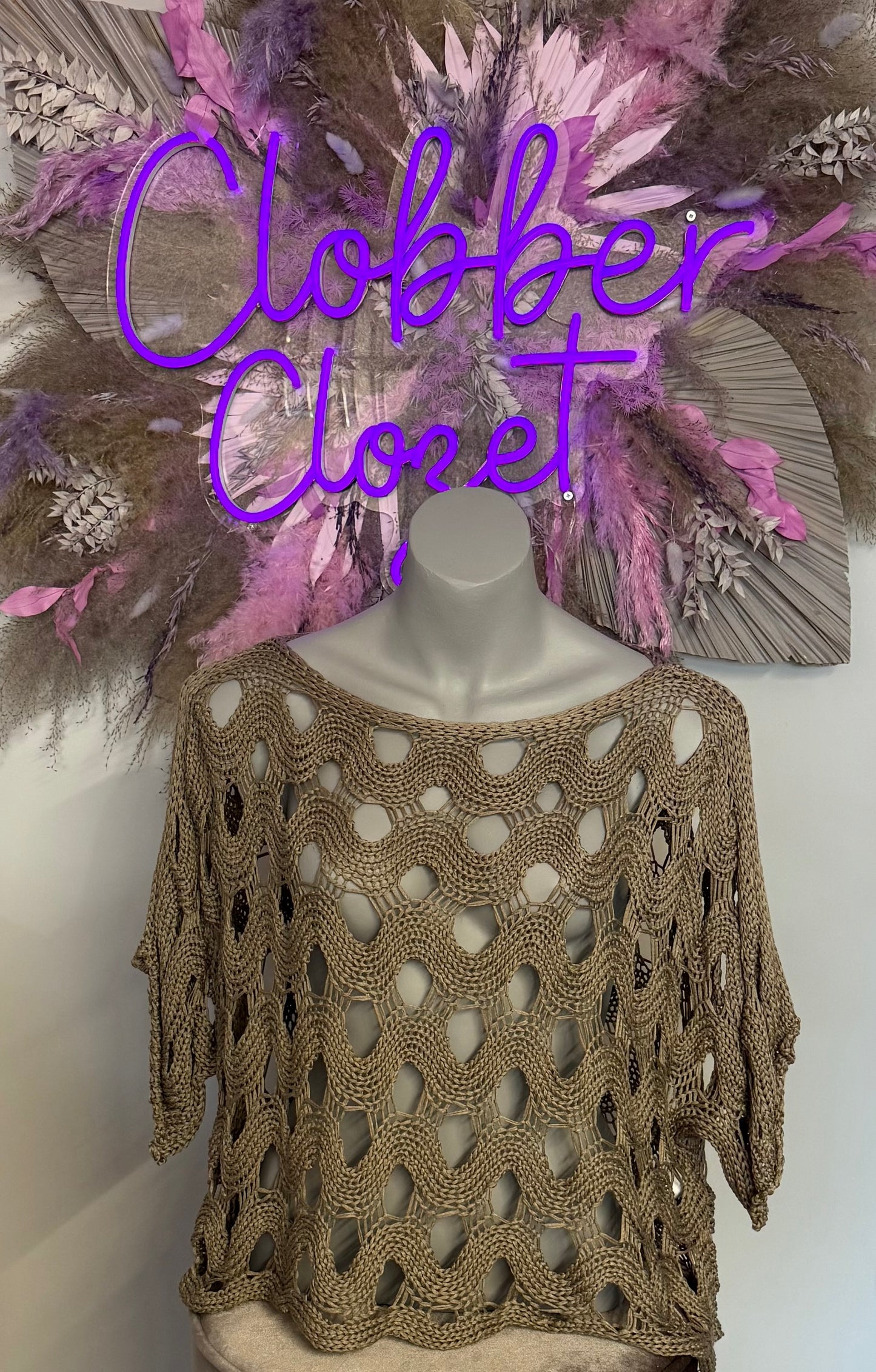 Bayla Oversized Crochet Top