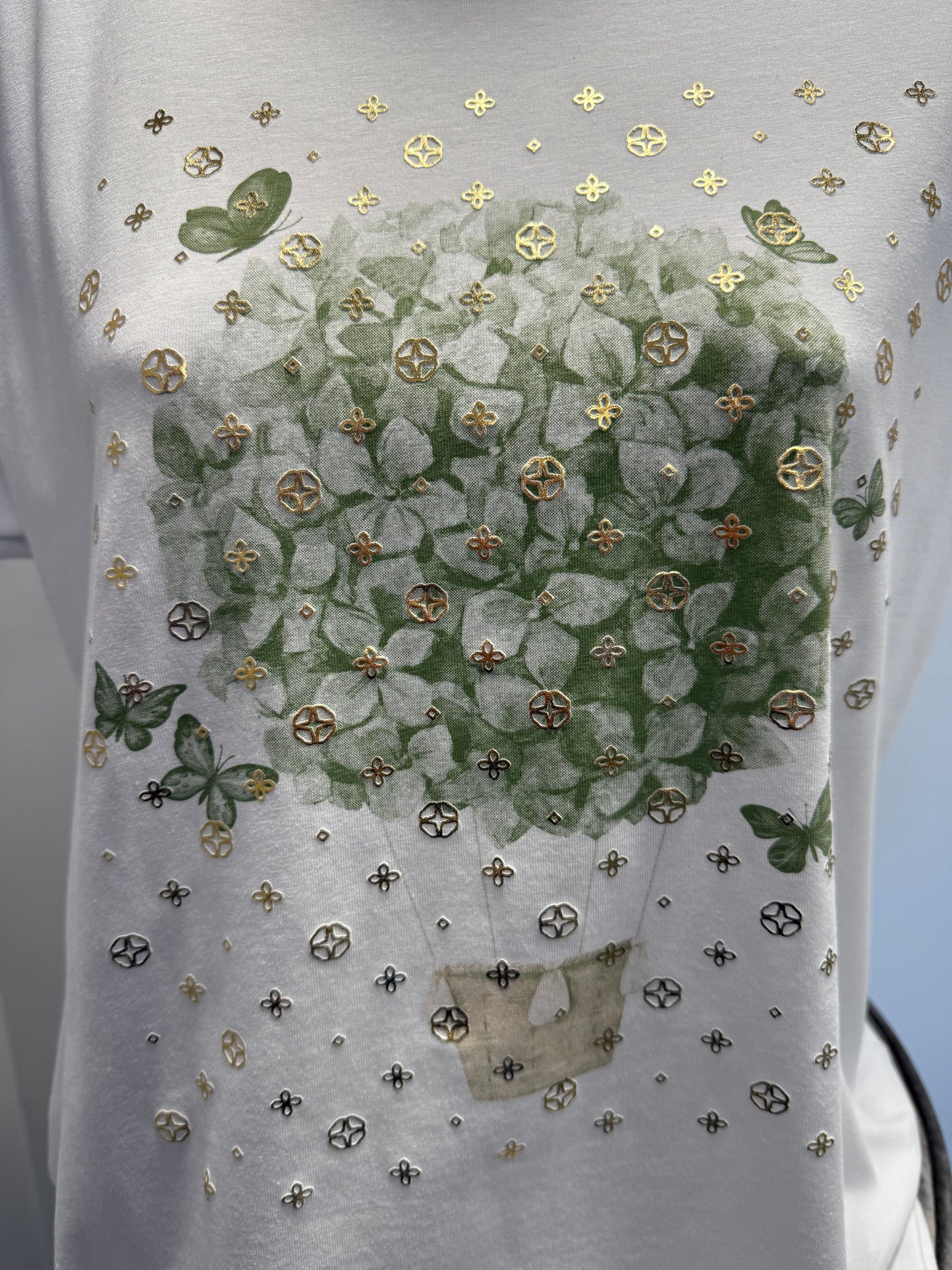 Butterfly Hot Air Balloon Cotton T-shirt Top